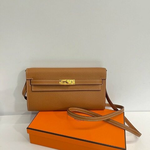Hermes Kelly to go金棕金 U刻 Epsom皮