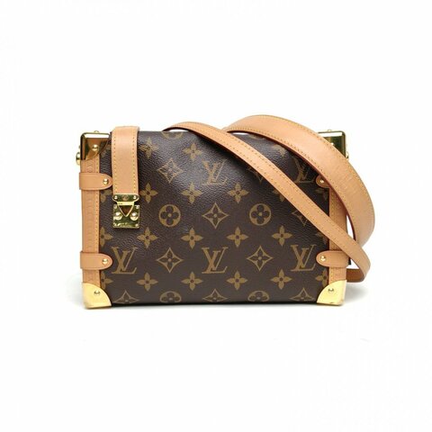 LOUIS VUITTON SideTrunk软盒子包小号老花PVC芯片肩背包