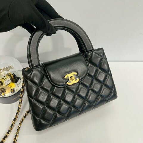 Chanel Mini Kelly 黑金晶片款