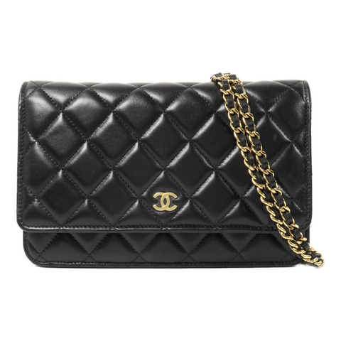 CHANEL 羊皮皮革WOC Wallet On Chain鏈帶肩背袋