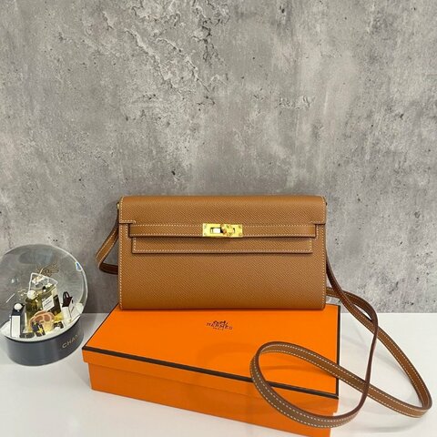Hermes Kelly to go金棕金 Epsom皮