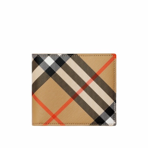 Burberry 男士 格紋雙折錢包8091926 A2021 均碼碼11cm*9.5cm