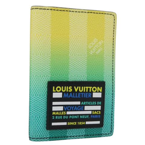 路易威登 Damier 條紋漸層收納包 Dupoch 盒 黃色 正品 182715M