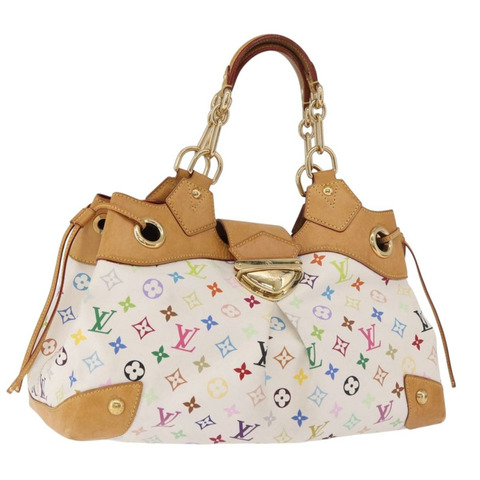 路易威登 Monogram Multicolor Ursula 手提包 白色 M40123 LV 正品 183012V