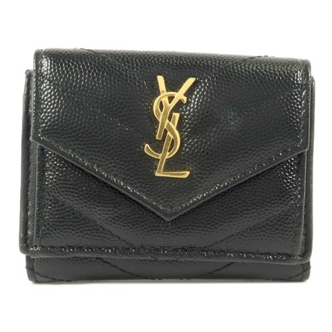 SAINT LAURENT 牛皮皮革Trifold Wallet錢包