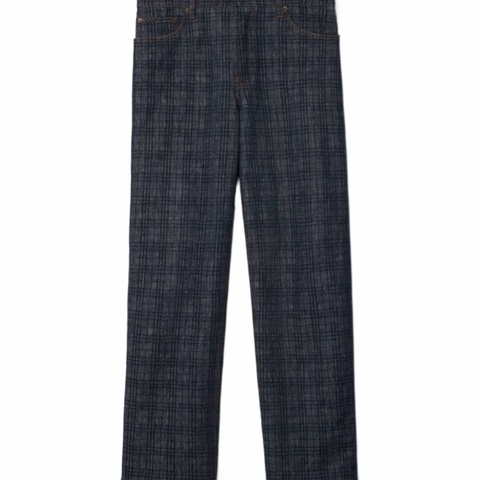 Burberry 男士 寬松格紋牛仔褲30 32 33 34 36碼