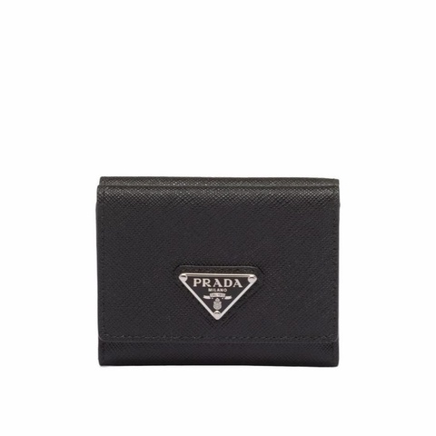 Prada 男士 小號Saffiano皮革按扣開合錢包均碼碼9.5cm*7.5cm
