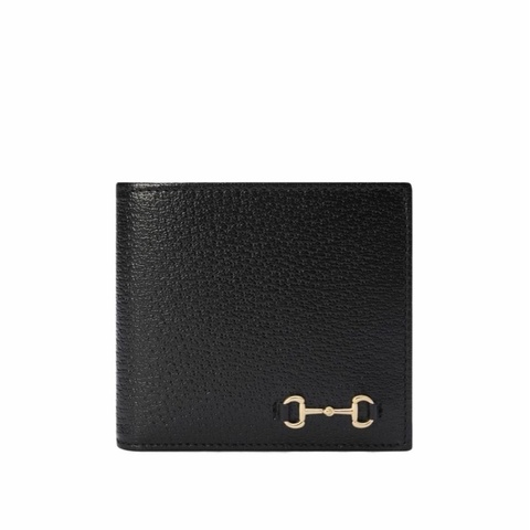 Gucci 男士 Horsebit 皮質對折錢包均碼碼10cm*1cm*9cm