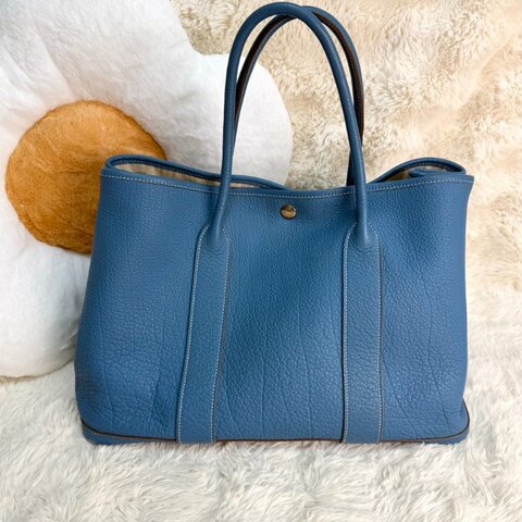 Hermès Garden Party 36手提包 普魯士藍