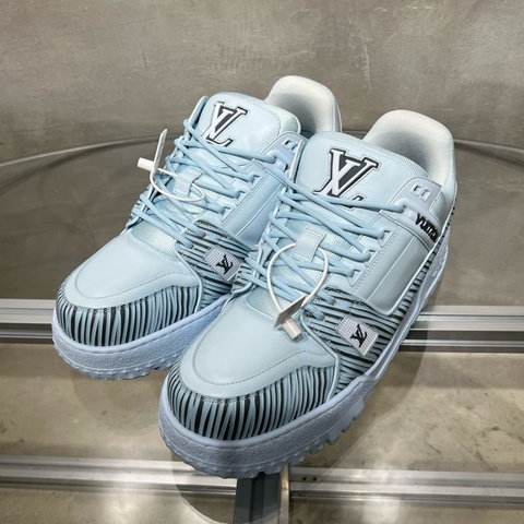 Louis Vuitton/路易威登 LV Trainer Maxi 小胖丁 藍色 UK9碼/43.5碼
