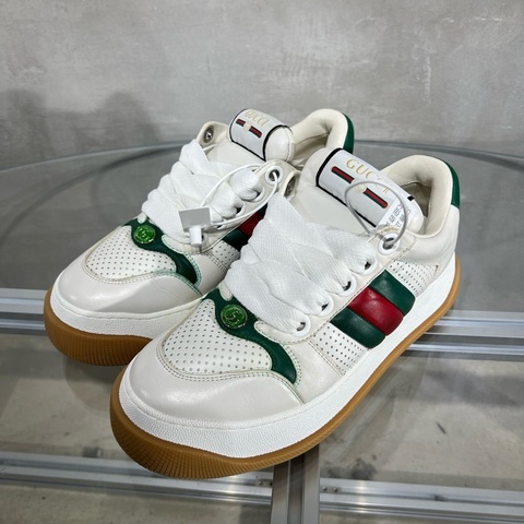 GUCCI/古馳 Screener 胖丁 白綠 UK7 /41碼