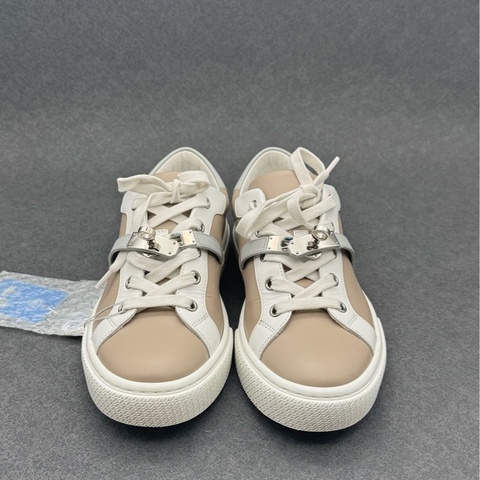 hermes 愛馬仕 Day 皮革灰色板鞋 37碼 成色好