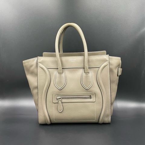賽琳/Celine大象灰色笑臉手提包LUGGAGE MICRO 26*25