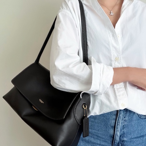 Coach🐎 Chelsea 30 黑色 日常通勤 慵懶極簡風格