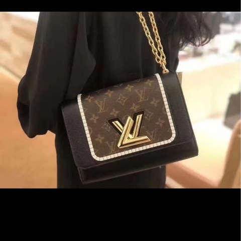 LV 路易威登  twist黑色老花拼皮 99新