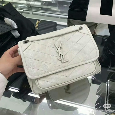 #全新🈶台灣購證 #🈶D扣全網最低💰 YSL NIKI白銀小號鏈條包