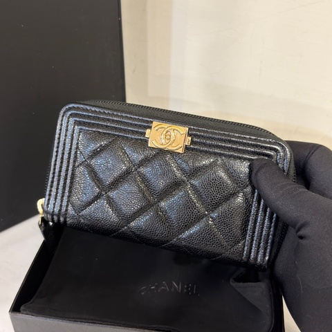 🈶購證 #全網最低 #荔枝皮 香奈兒Leboy黑金拉鍊中夾
