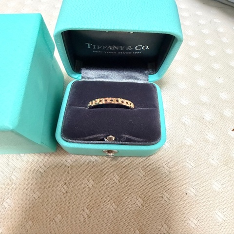 Tiffany t 18k玫瑰金 戒指