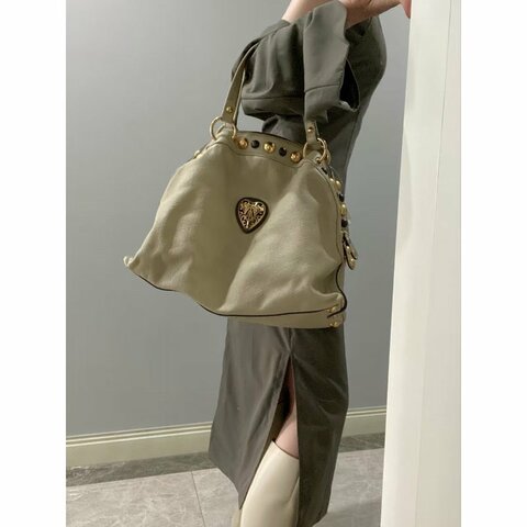 Gucci 復古機車包 黑標330 42*30*15 98新配件塵袋