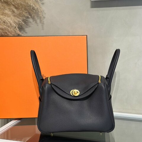 HERMES Lindy 26 - Caban 3Y 水冰藍金 K