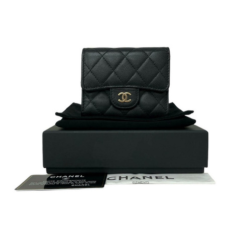 ☆ CHANEL 香奈兒 Black Caviar Skin No.28 Short Wallet 黑色粒紋小牛皮No.28短銀包-267010957