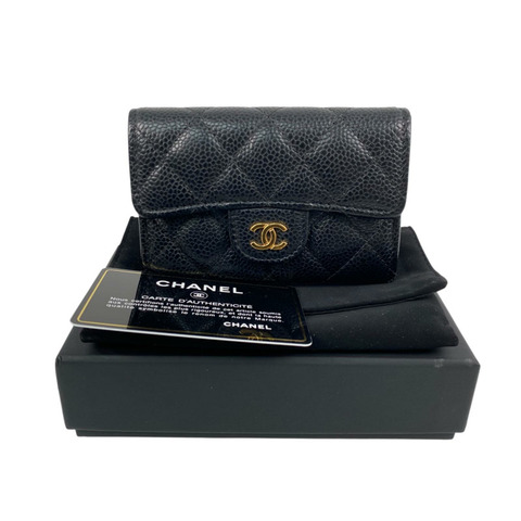 ☆ CHANEL 香奈兒 Black Caviar Skin No.28 Card Holder 黑色粒紋小牛皮No.28卡套-267011042