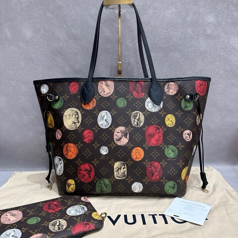 99新✨LV 路易威登 Fornasetti聯名neverfull子母包托特包單肩包購物袋 中號 芯片款，容量大適合通勤旅行