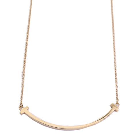 TIFFANY&CO 18K玫瑰金T-Smile Necklace項鏈
