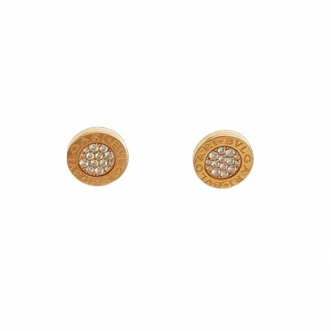 BVLGARI BVLGARI系列圆饼满钻耳钉18K玫瑰金/钻石
