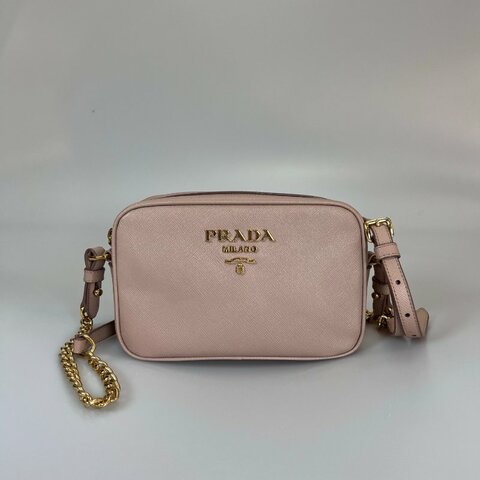 PRADA 粉金防刮相機包