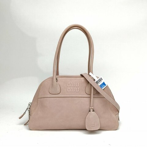 MIU MIU 粉色羊皮VivantNappa皮革手袋長柄保齡球肩背包