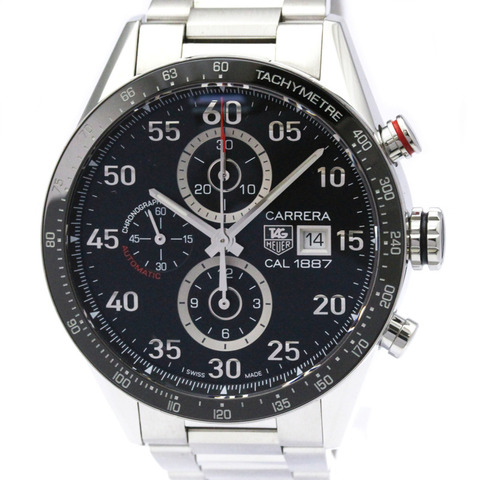 TAG HEUER 豪雅卡萊拉系列 Calibre 1887 計時碼錶 精鋼腕錶 CAR2A10 拋光款