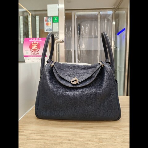 Hermes Lindy 30 午夜藍銀扣