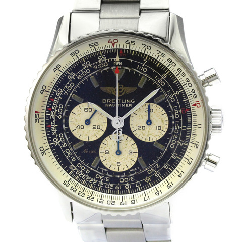 百年靈 Navitimer 精鋼皮錶帶男士腕錶 A11022 拋光款