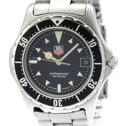 TAG HEUER 專業計時碼錶 鋼錶帶石英男士腕錶 973.006