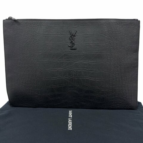 SAINT LAURENT YSL 鱷魚皮壓紋 手包