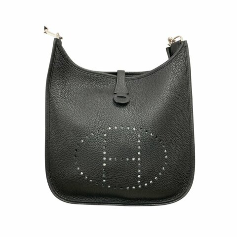 HERMES 愛馬仕 EVELYNE29 黑色 銀釦
