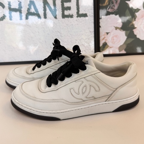 香奈兒/Chanel 運動鞋 小牛皮 24P系列的熊貓配色尺碼38