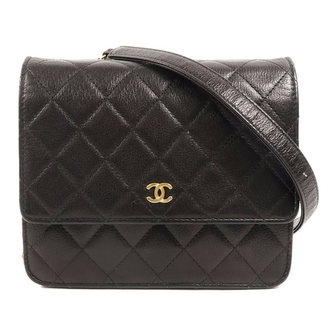 CHANEL 羊皮皮革Wallet On Chain鏈帶肩背袋