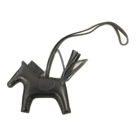 HERMES Milo皮革Rodeo PM掛飾Noir