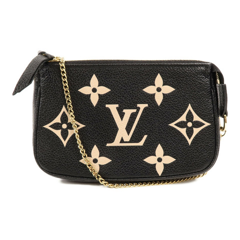 LOUIS VUITTON Monogram Empreinte Mini Pochette鏈帶手挽袋