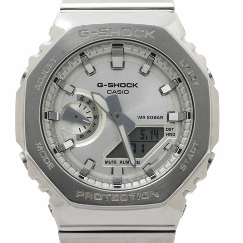 卡西歐 G-SHOCK 2100 系列 GM-2110D-7AJF 銀色不銹鋼 x 樹脂男士手錶