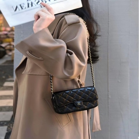 Chanel /香奈儿 二合一 WOC 黑金牛  芯片款