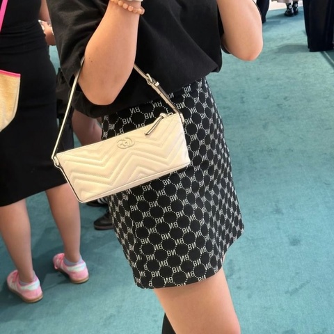 Gucci GG Marmont 白色腋下包 22*10.5*9.5 9新 配件塵袋