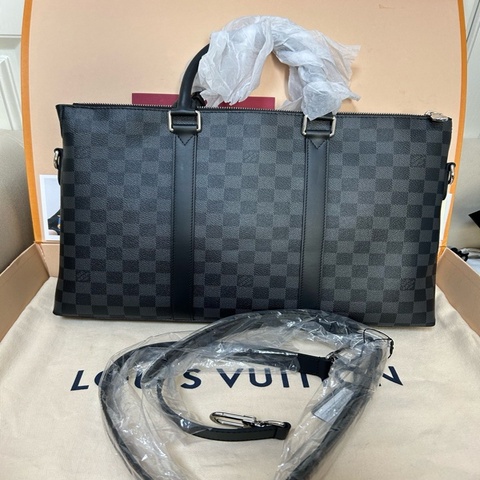 父親節禮物🎁推薦 路易威登LV棋盘格手提包 公文包 男包 手提包25年芯片款