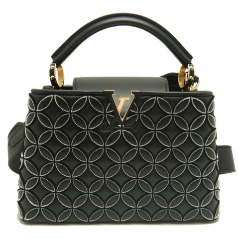 路易威登 (LOUIS VUITTON) 路易威登 Monogram Flower Capucines BB M57188 女士手提包 黑色 /253896