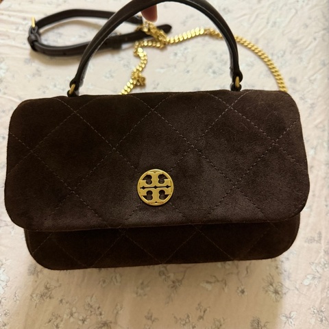Tory Burch Willa handbag 麂皮 鏈條手提包