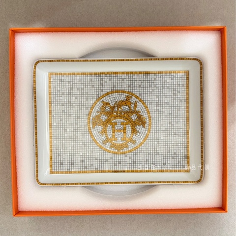 愛馬仕 Hermes Mosaique au 24 gold托盤 馬賽克飾品盤 鑰匙盤