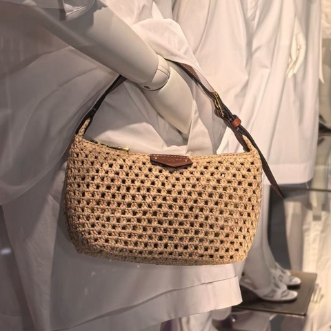 LV 新款拉菲草hills pochette hobo飯盒包 芯片款 18*13*8  95新 配件盒子 塵袋