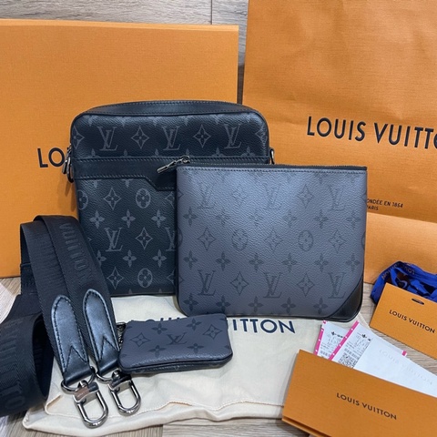 Lv黑老花三合一包（M69443)漢神百貨購入配件齊全❗️